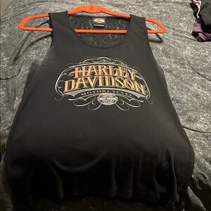 Harley-Davidson El Paso TX Black and Gold Tank Top